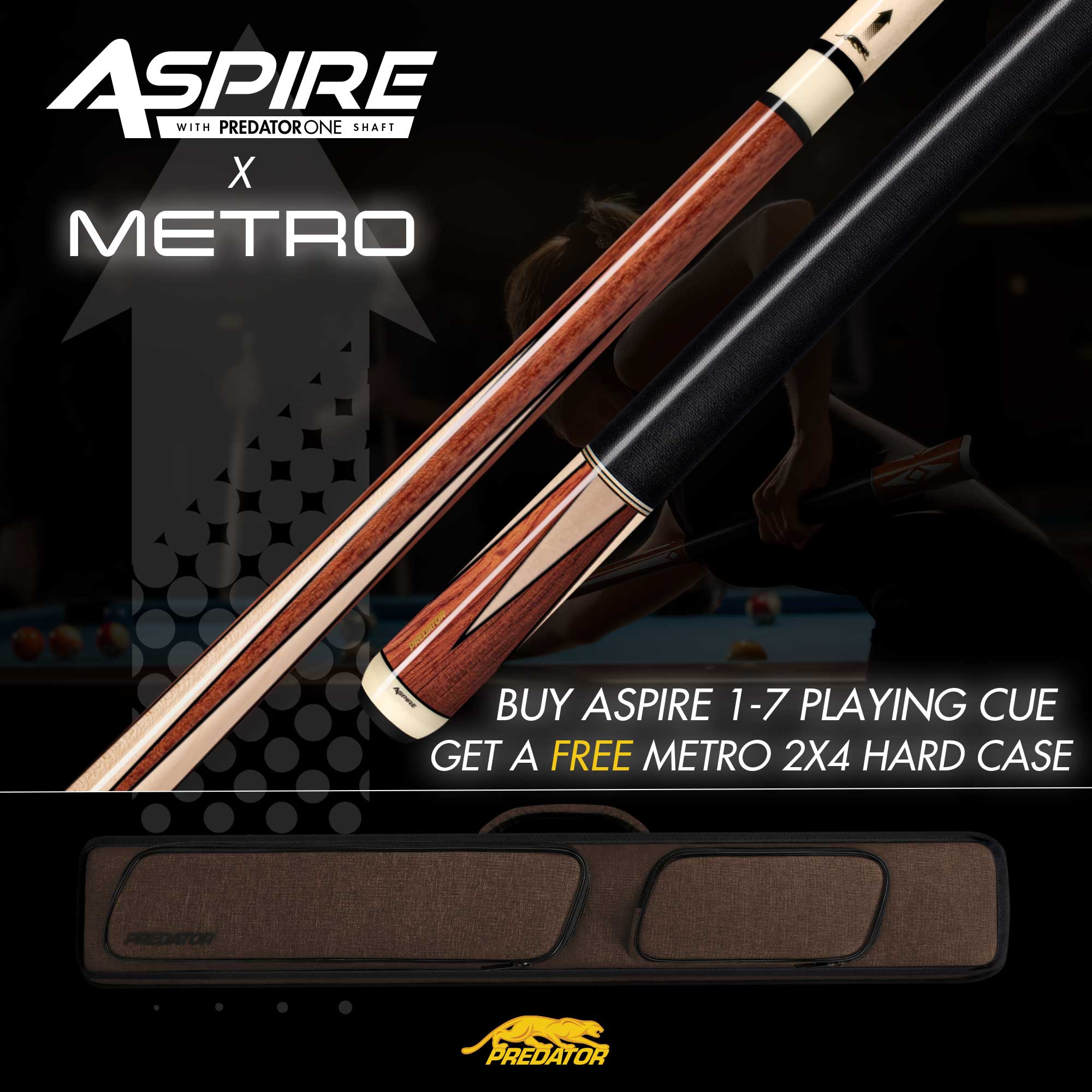 Promo Aspire 7 Pool Cues 