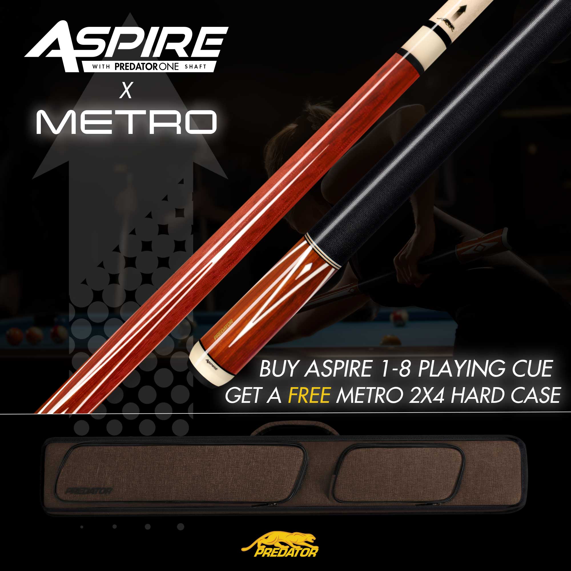 Promo Aspire 8 Pool Cues 