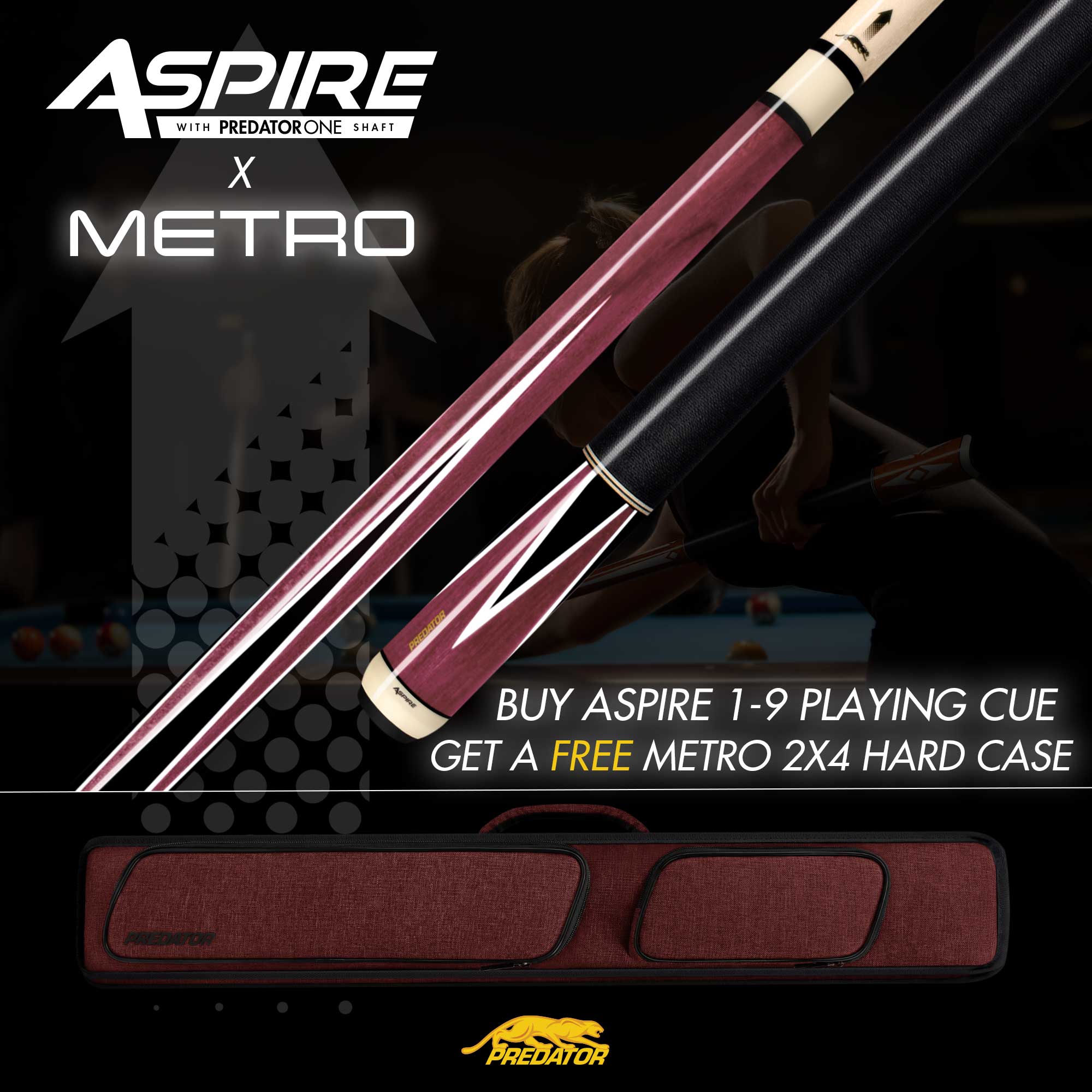 Promo Aspire 9 Pool Cues 